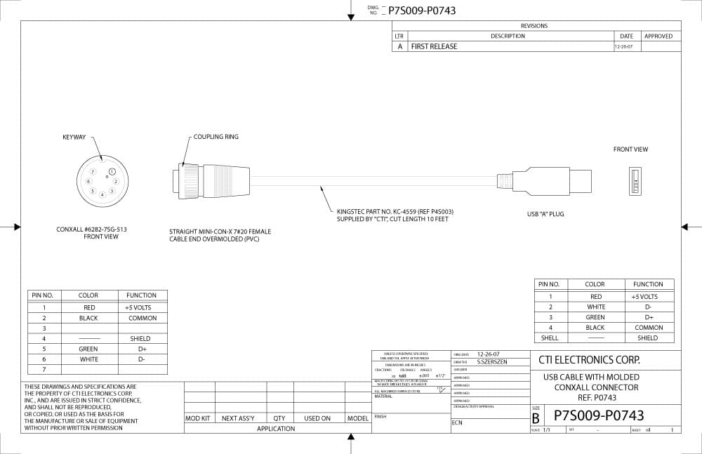 CTI Plug-n-Play Industrial Mouse Pointer - M20Ux-Nx-7P Series