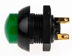 P9- 213125, Raised Green Pushbutton Momentary action P9 series 2 circuit push