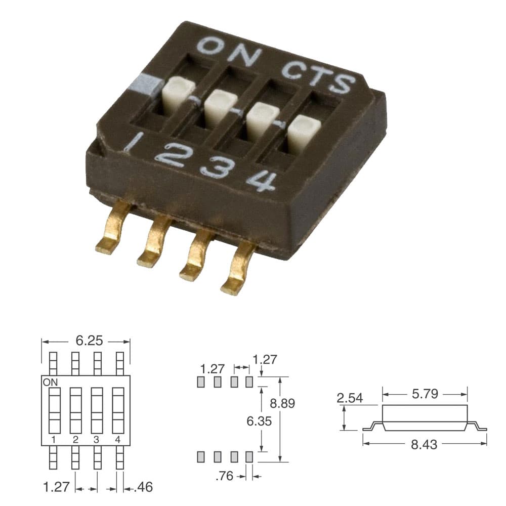 CTS Half Pitch Dip Switch 218 Series
