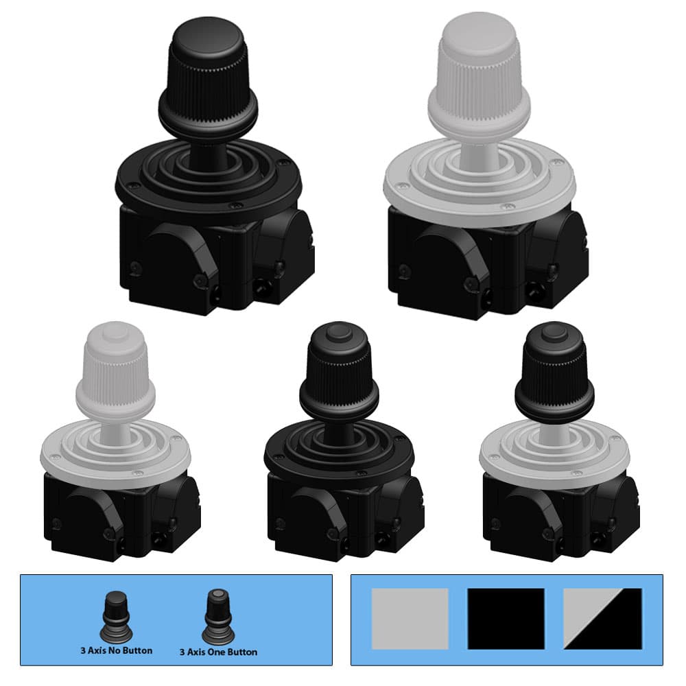 Ruffy MH Slim Z Fingertip Hall Effect Joystick Range