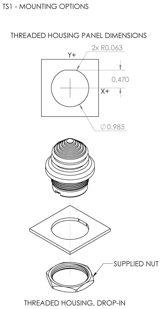 Ruffy TS1 Miniature 2 Axis Hall Effect Joysticks