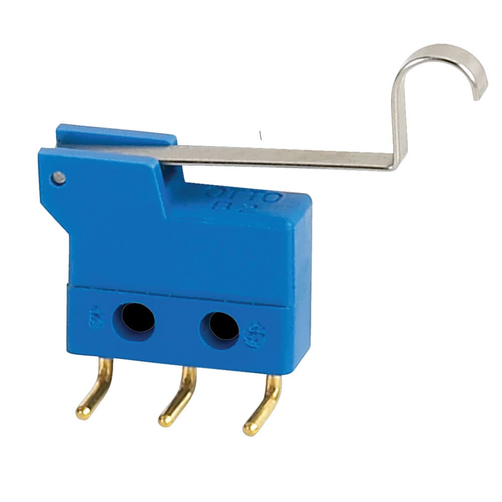 A single break sub-miniature basic switch with integral actuating levers, to
