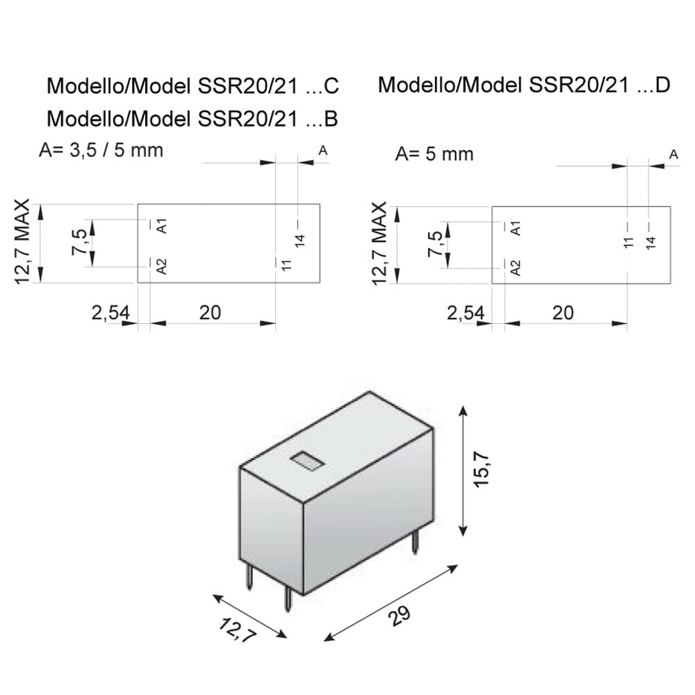 Elco Solid State Relays - SSR 20/21 Series